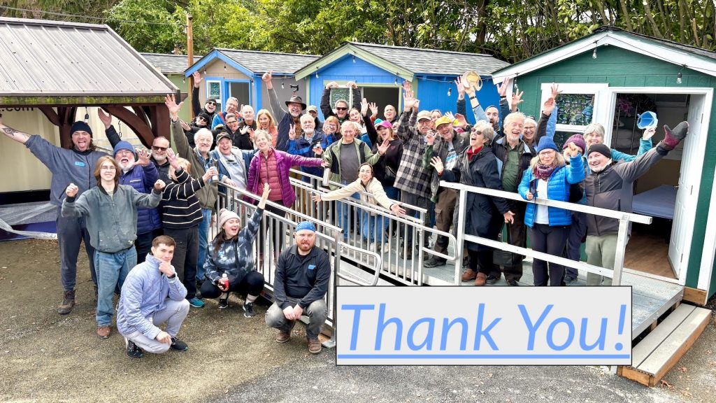 our volunteers at the opening of Eagle Village 2.0 in March, 2025