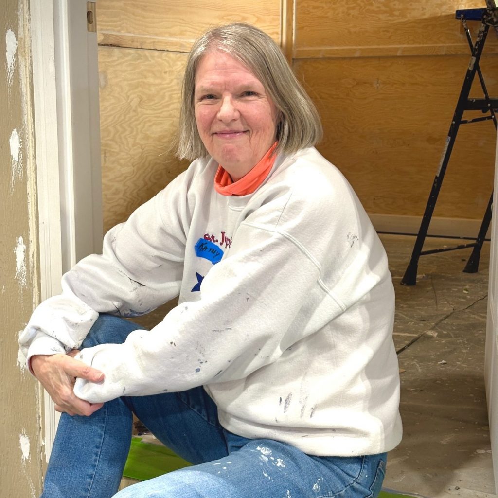 photo of volunteer Kathy Marion who started a fundraiser for five tiny homes for the homeless